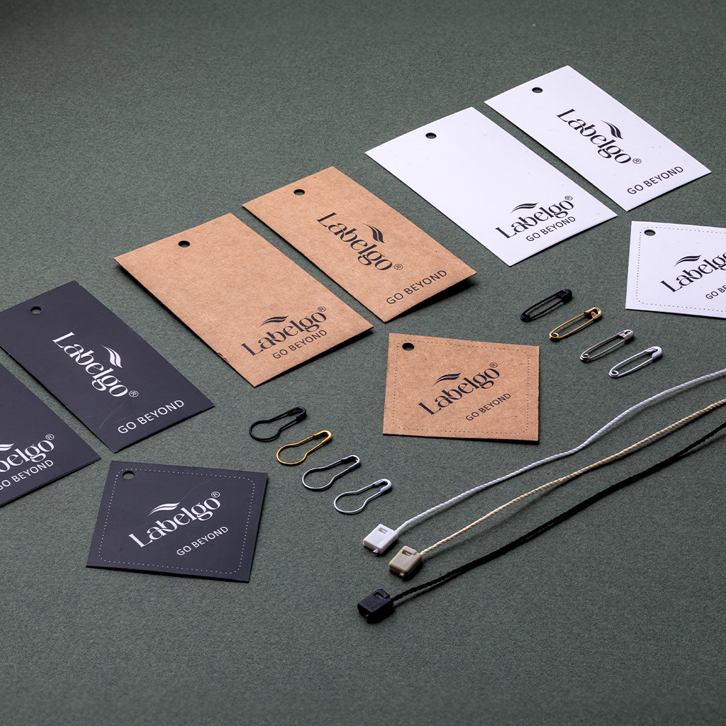 Assorted hang tags and accessories