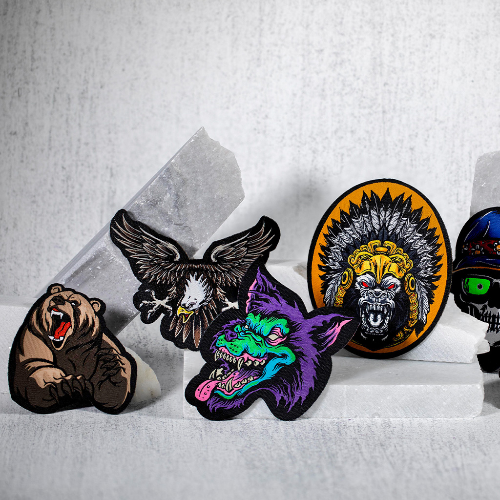 Collection of embroidered patches