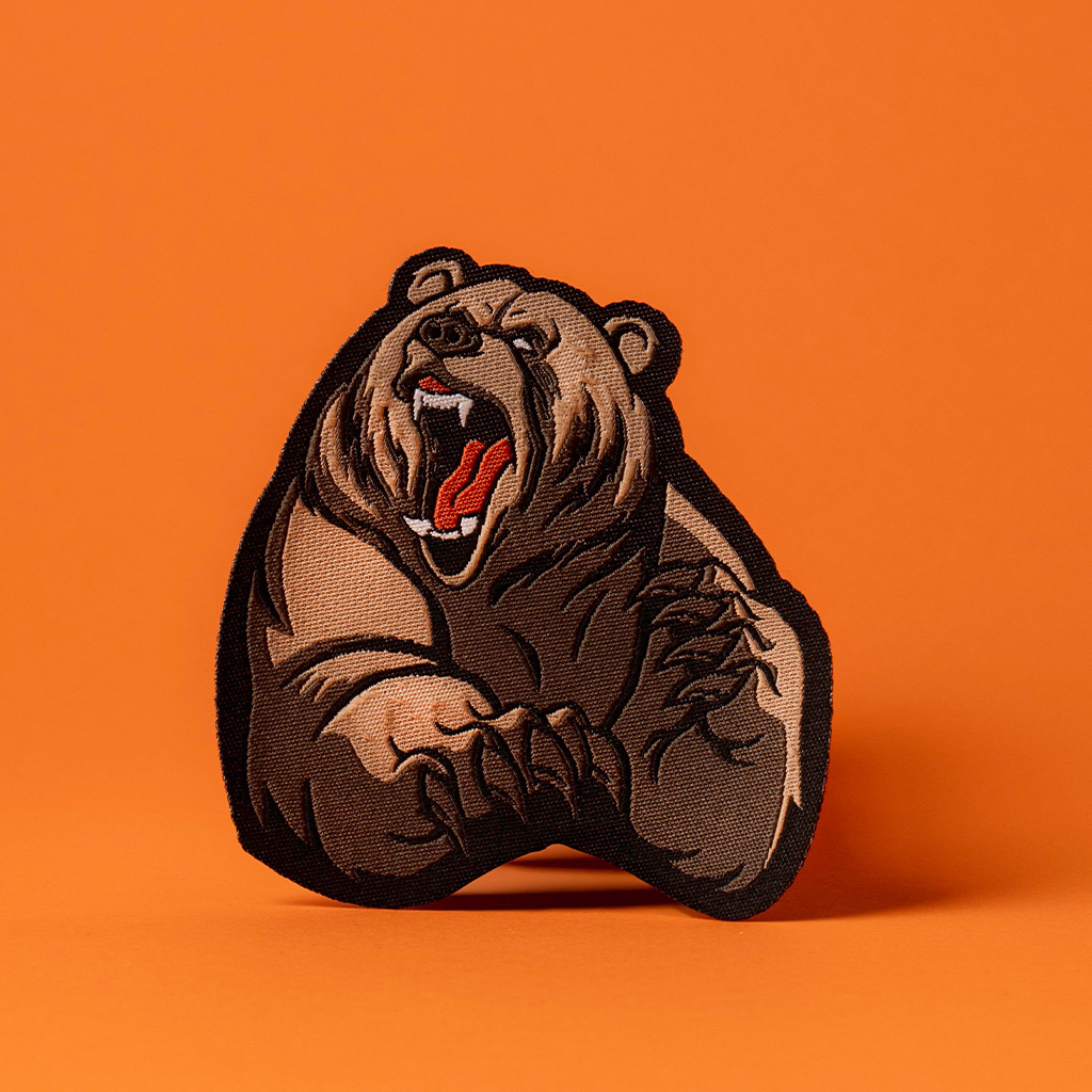 Bear design embroidered patch